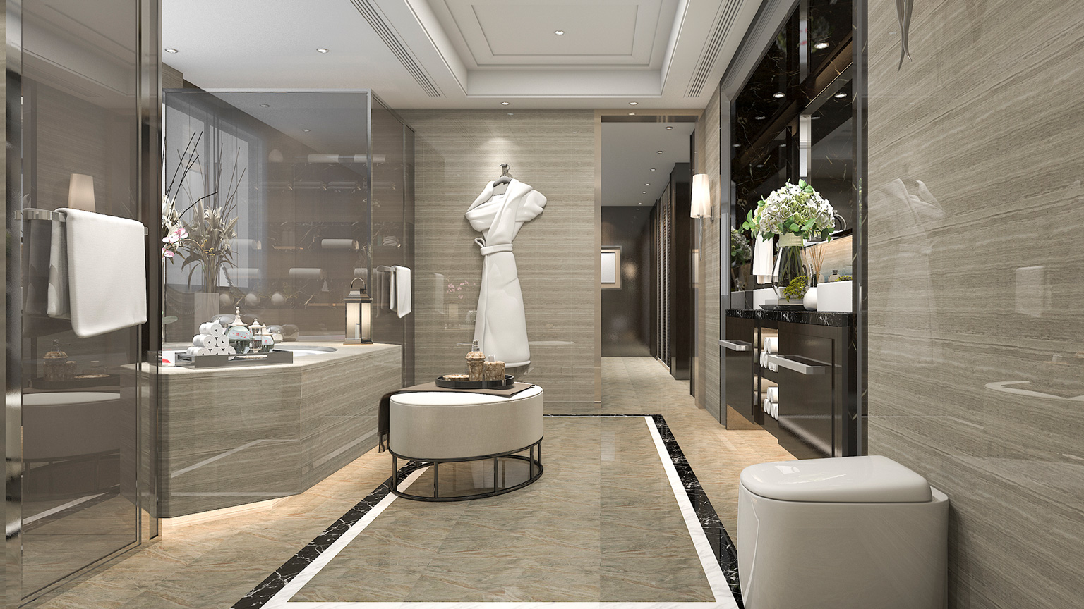 entrada vivienda de lujo interior propiedad inmobiliaria España