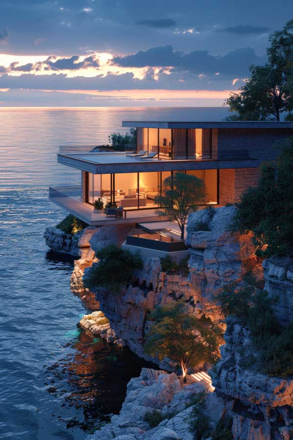 propiedad lujo junto al mar vivienda moderna inmobiliaria España